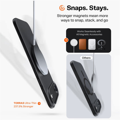 TORRAS Slimfit Mag Series For iPhone Air Case Compatible with MagSafe Hard PC Shockproof Phone Cover
