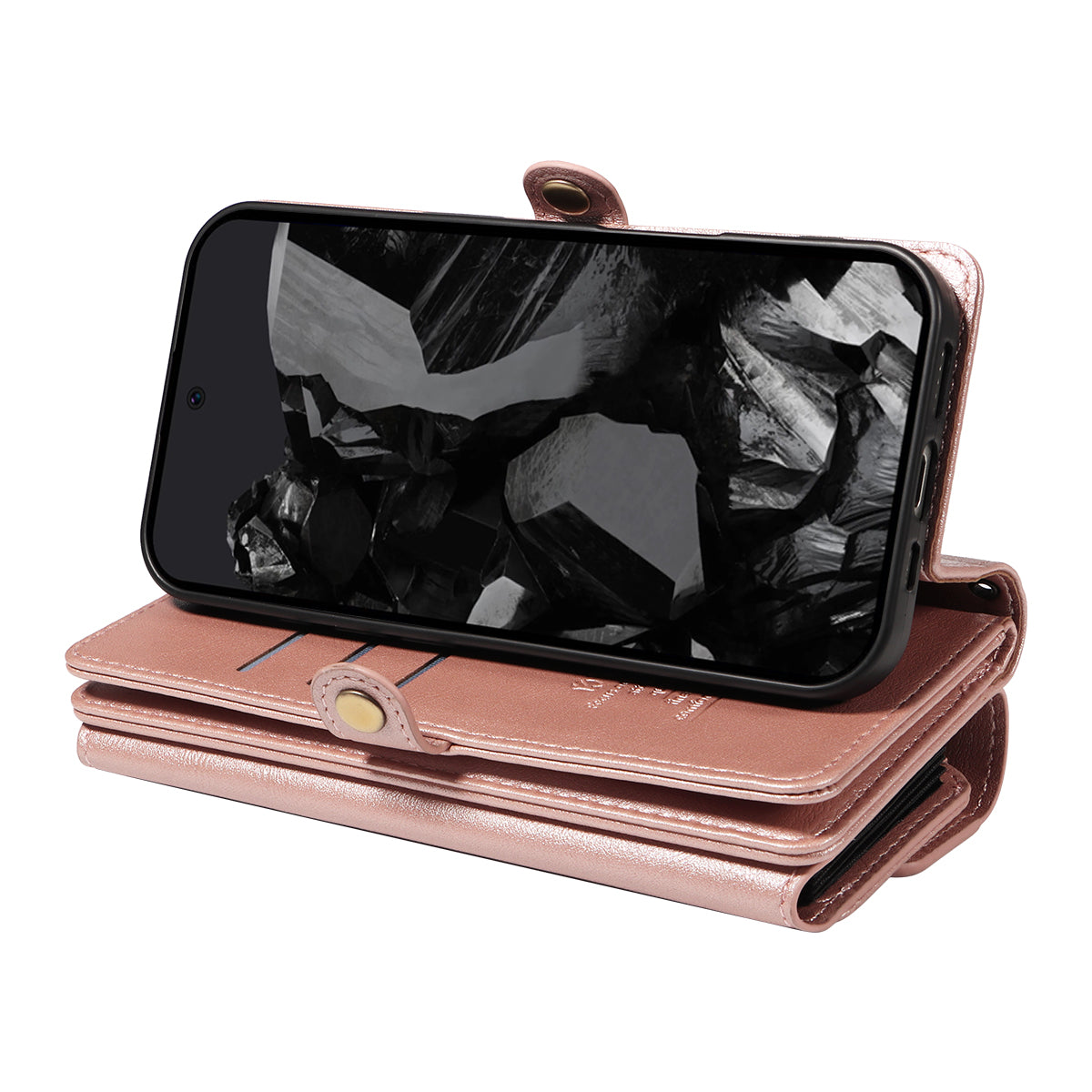 For Google Pixel 10 Pro / Google Pixel 9 / Google Pixel 9 Pro / Google Pixel 10 Case YIKATU YK-008 Zipper Wallet Leather Phone Cover with Shoulder Strap