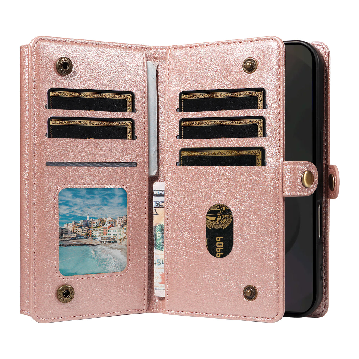 For Samsung Galaxy S25 FE Case YIKATU YK-008 Zipper Wallet Leather Phone Cover with Shoulder Strap