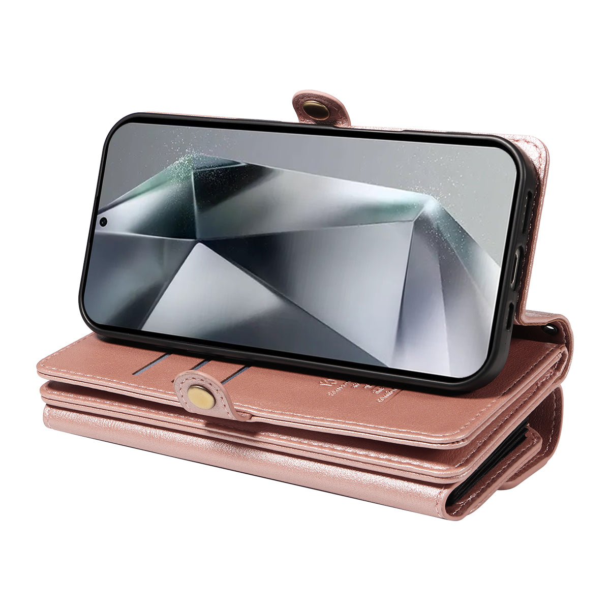 For Samsung Galaxy S24 Ultra Case YIKATU YK-008 Zipper Wallet Leather Phone Cover with Shoulder Strap