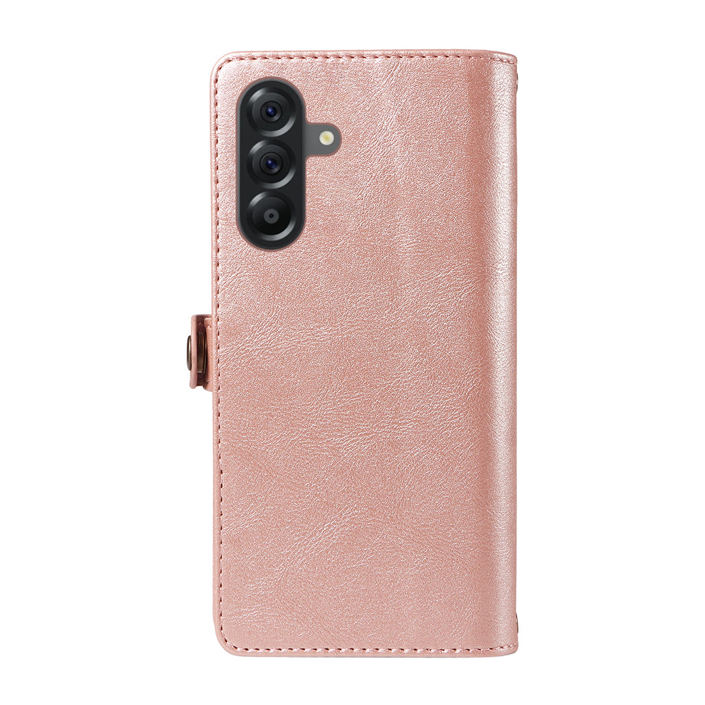 For Samsung Galaxy A56 5G / Galaxy M56 5G Case YIKATU YK-008 Zipper Wallet Leather Phone Cover with Shoulder Strap