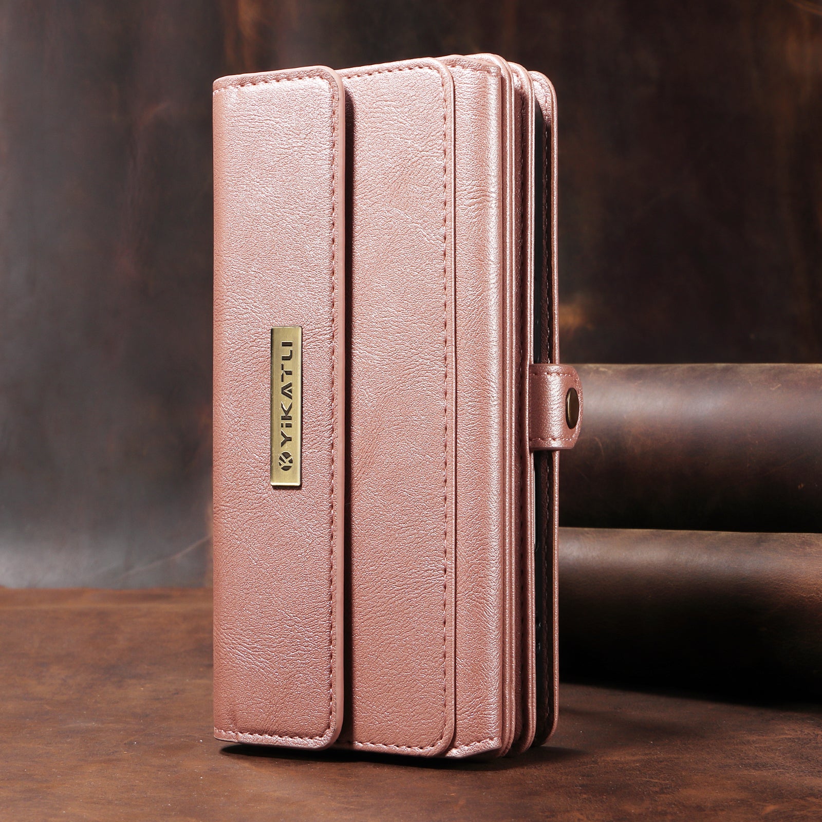 For iPhone 17 Pro Max Case YIKATU YK-008 Zipper Wallet Leather Phone Cover with Shoulder Strap