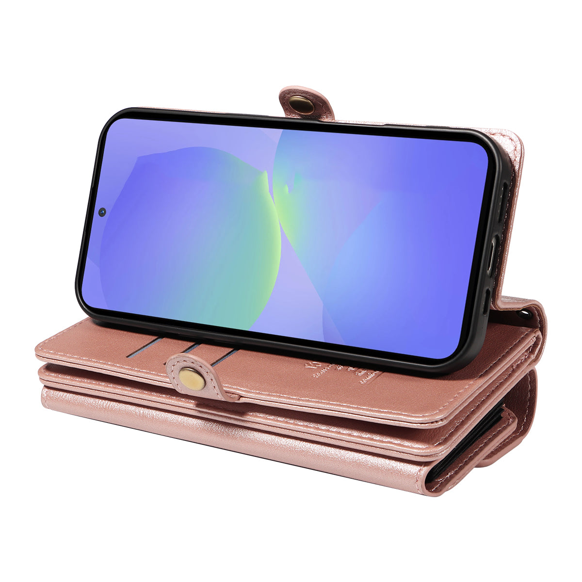 For Samsung Galaxy A36 5G Case YIKATU YK-008 Zipper Wallet Leather Phone Cover with Shoulder Strap