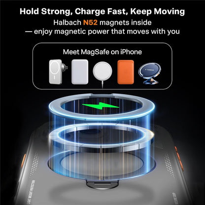 TORRAS Ostand Q3 Air Series For iPhone 16 Pro Max Case with Kickstand Compatible with MagSafe Shockproof PC + TPU Phone Cover (Amazon Packaging, No EAN Code)