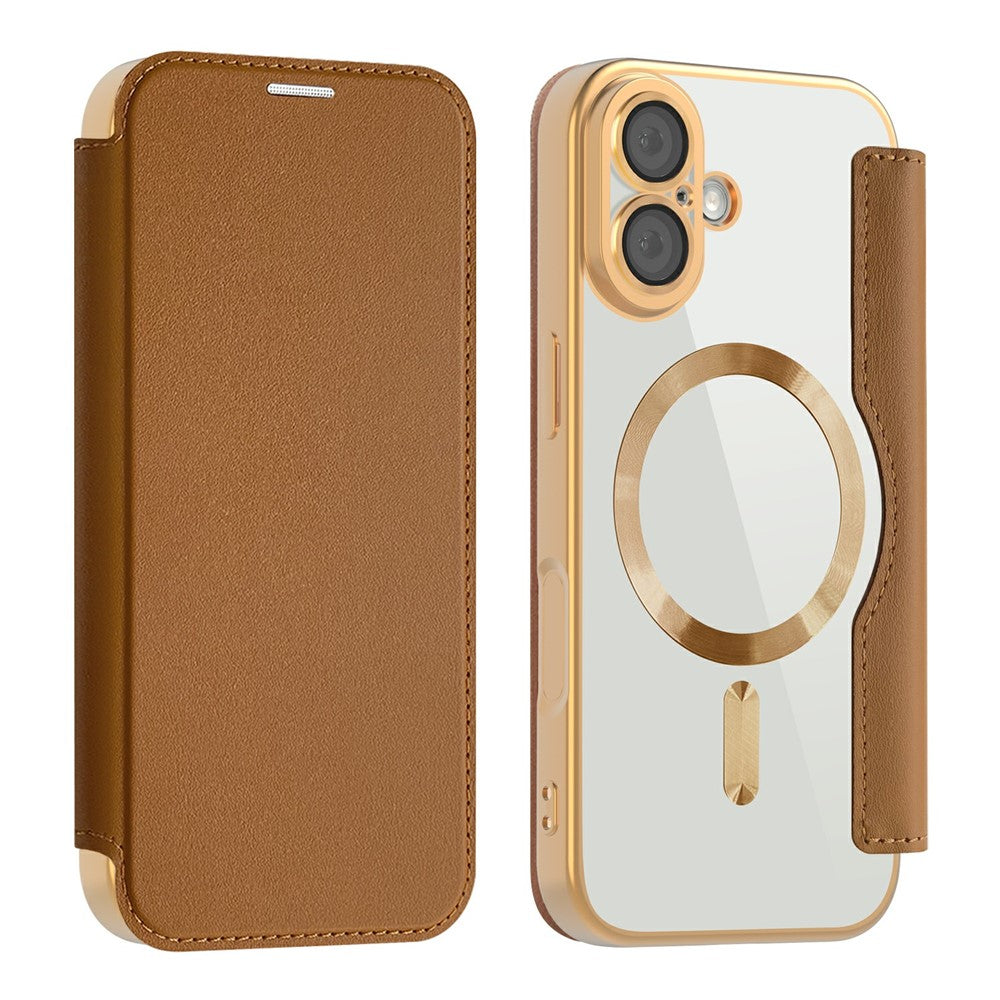 For iPhone 17 Case Compatible with MagSafe RFID Blocking Leather Phone Cover