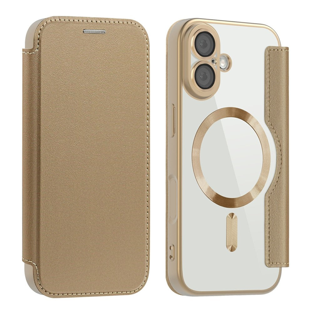 For iPhone 17 Case Compatible with MagSafe RFID Blocking Leather Phone Cover