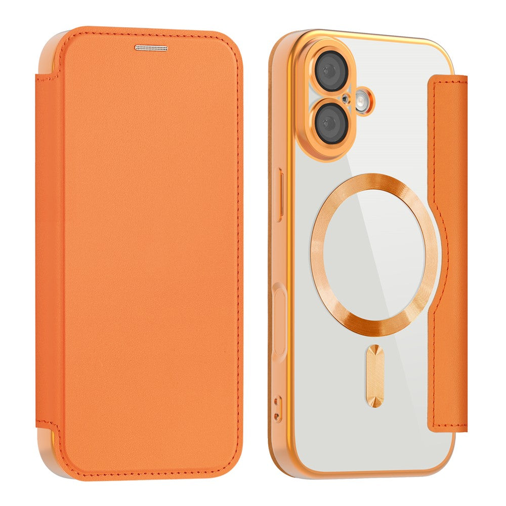 For iPhone 17 Case Compatible with MagSafe RFID Blocking Leather Phone Cover
