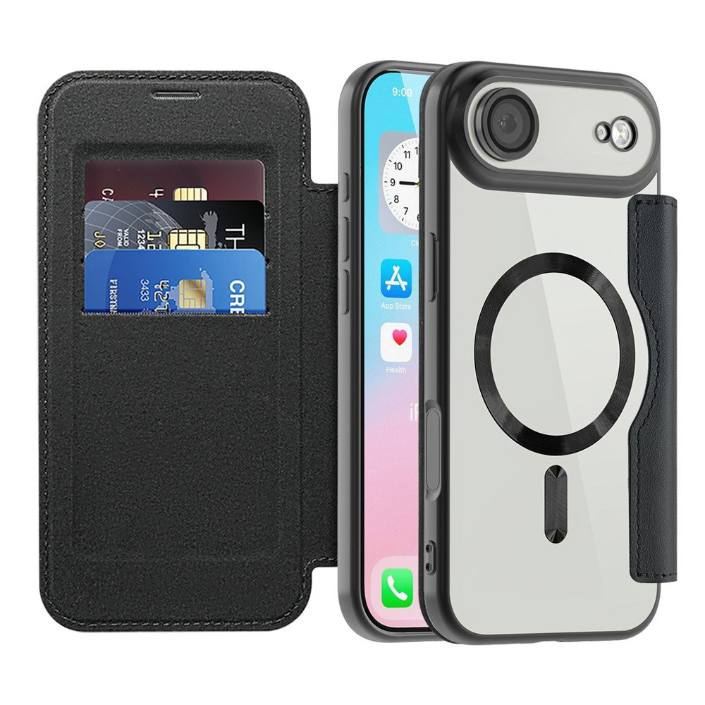 For iPhone Air Case Compatible with MagSafe RFID Blocking Leather Phone Cover