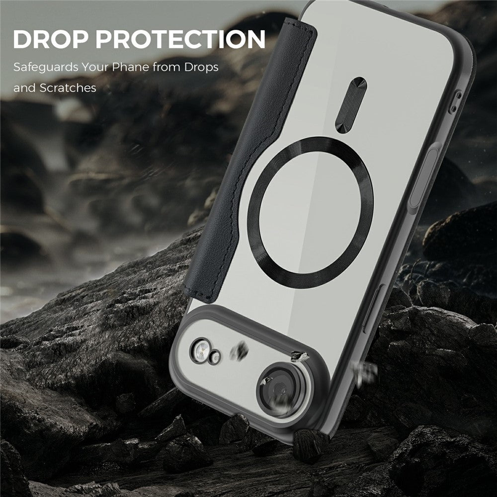 For iPhone Air Case Compatible with MagSafe RFID Blocking Leather Phone Cover