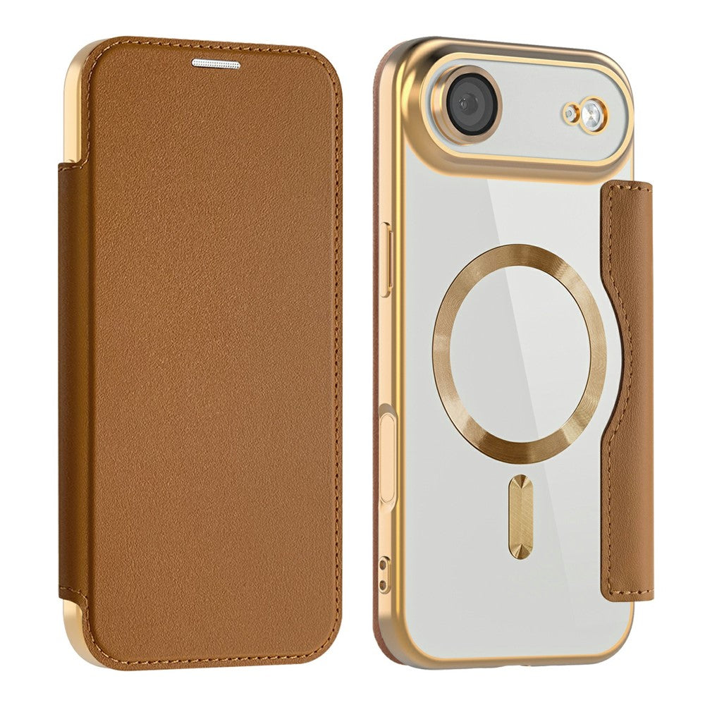 For iPhone Air Case Compatible with MagSafe RFID Blocking Leather Phone Cover