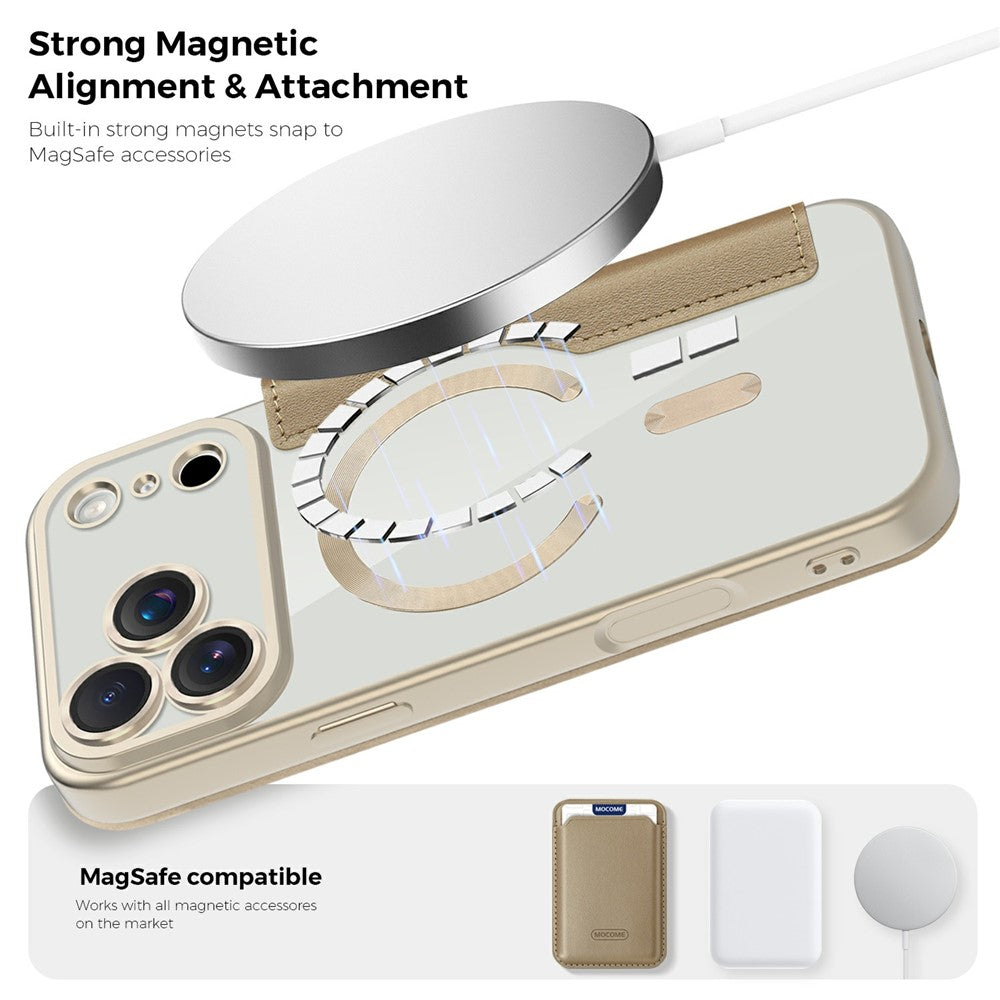 For iPhone 17 Pro Max Case Compatible with MagSafe RFID Blocking Card Holder Leather Phone Cover