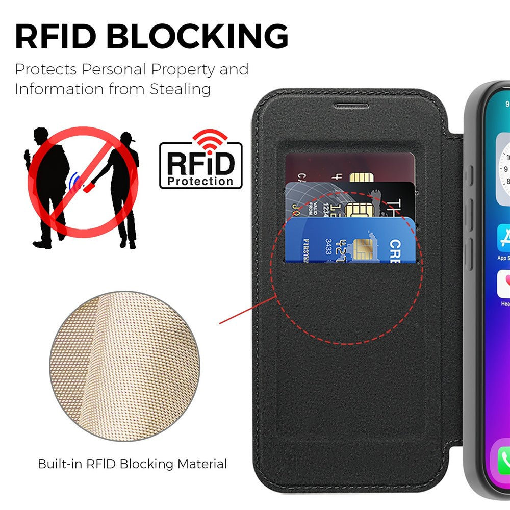 For iPhone 17 Case Compatible with MagSafe Rhombus PU Leather Phone Cover