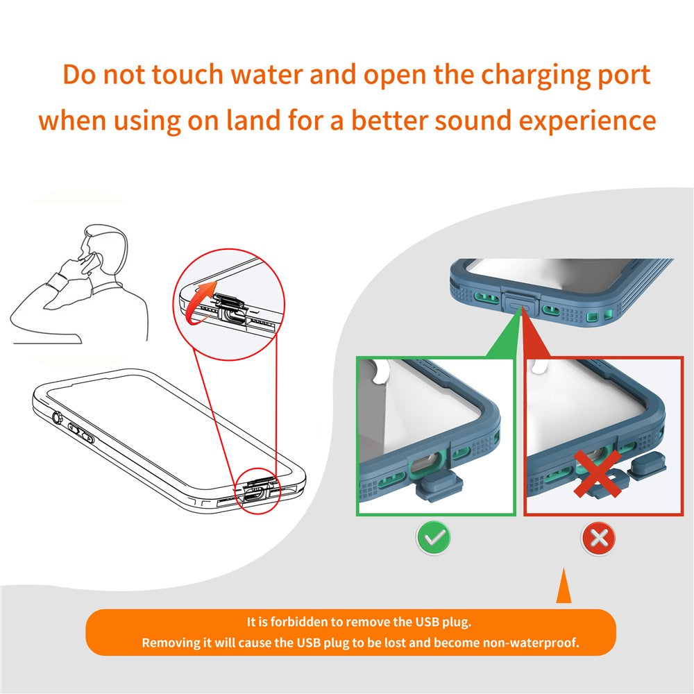 REDPEPPER For iPhone 17 Pro IP68 Waterproof Case Clear Back Phone Cover Compatible with MagSafe