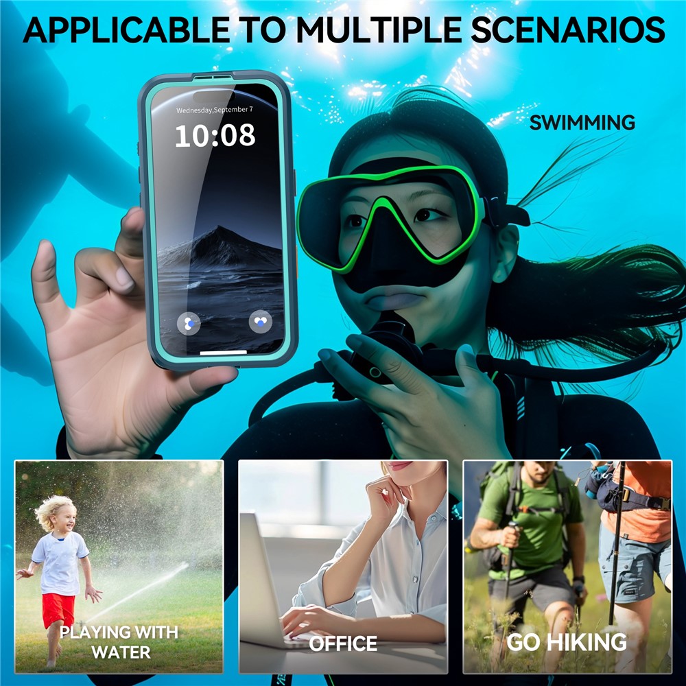 REDPEPPER For iPhone 17 Pro IP68 Waterproof Case Clear Back Phone Cover Compatible with MagSafe