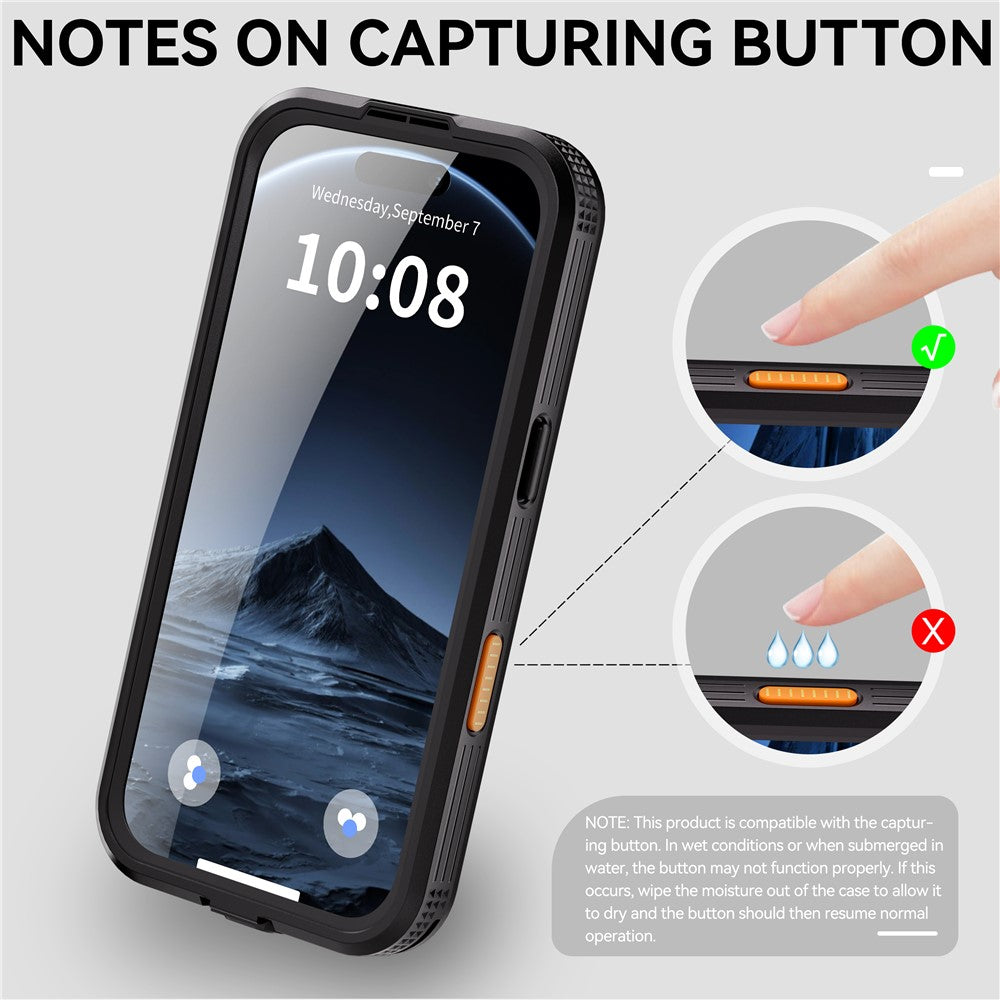 REDPEPPER For iPhone 17 Pro Max IP68 Waterproof Case Clear Back Phone Cover Compatible with MagSafe