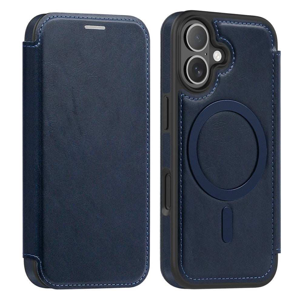 For iPhone 17 Case Compatible with MagSafe RFID Blocking Card Holder Leather Phone Cover