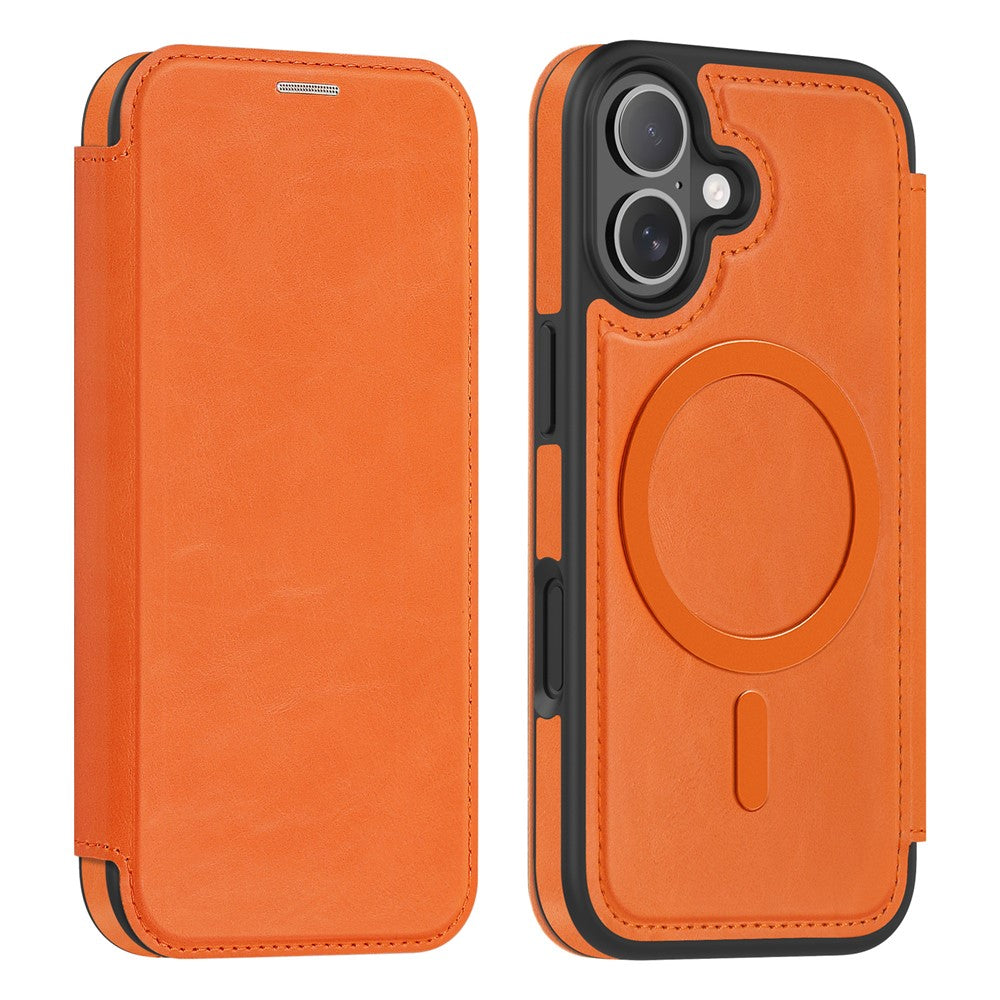 For iPhone 17 Case Compatible with MagSafe RFID Blocking Card Holder Leather Phone Cover