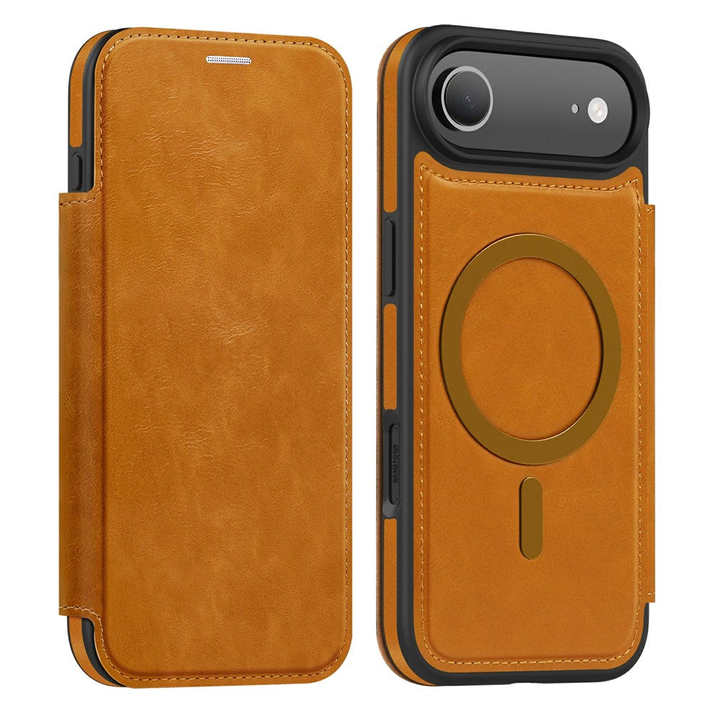 For iPhone Air Case Compatible with MagSafe RFID Blocking Card Holder Leather Phone Cover