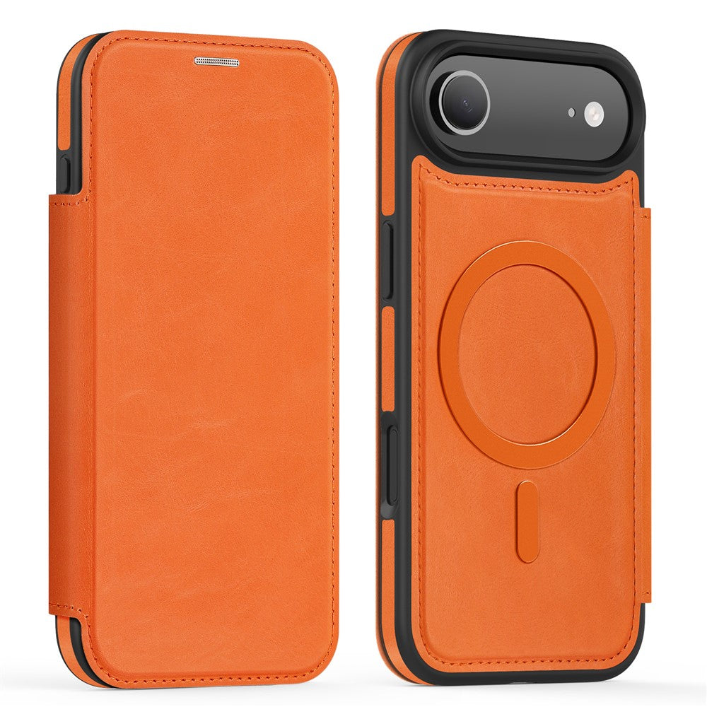 For iPhone Air Case Compatible with MagSafe RFID Blocking Card Holder Leather Phone Cover