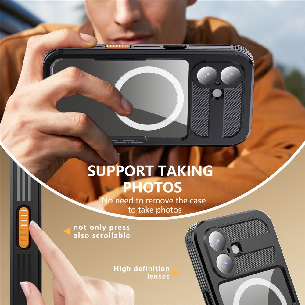 SHELLBOX For iPhone 17 IP68 Waterproof Case Compatible with MagSafe Clear Phone Cover