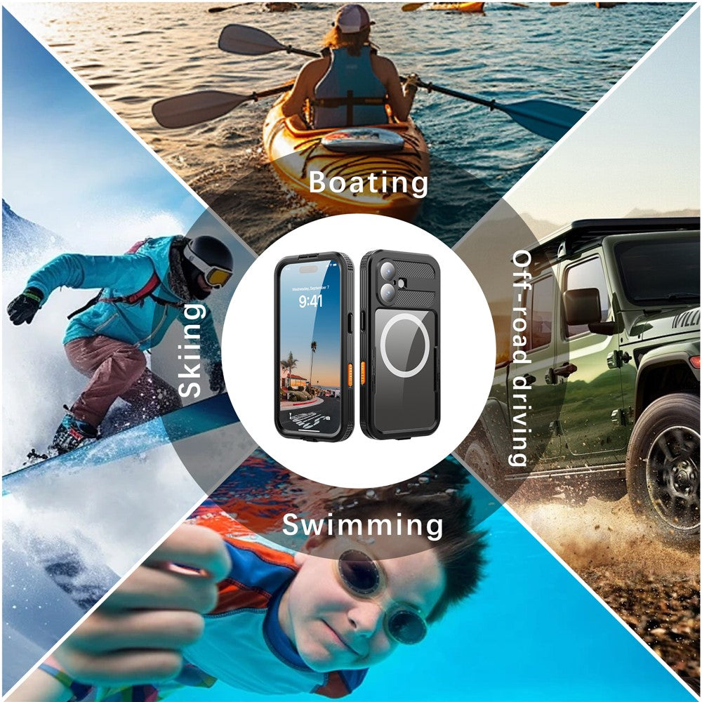 SHELLBOX For iPhone 17 IP68 Waterproof Case Compatible with MagSafe Clear Phone Cover