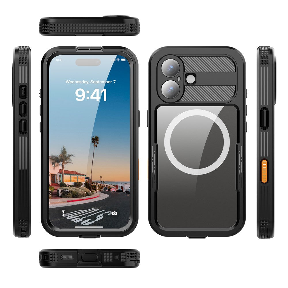 SHELLBOX For iPhone 17 IP68 Waterproof Case Compatible with MagSafe Clear Phone Cover