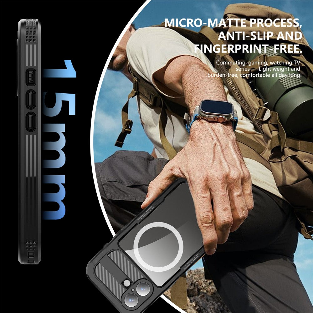 SHELLBOX For iPhone 17 IP68 Waterproof Case Compatible with MagSafe Clear Phone Cover