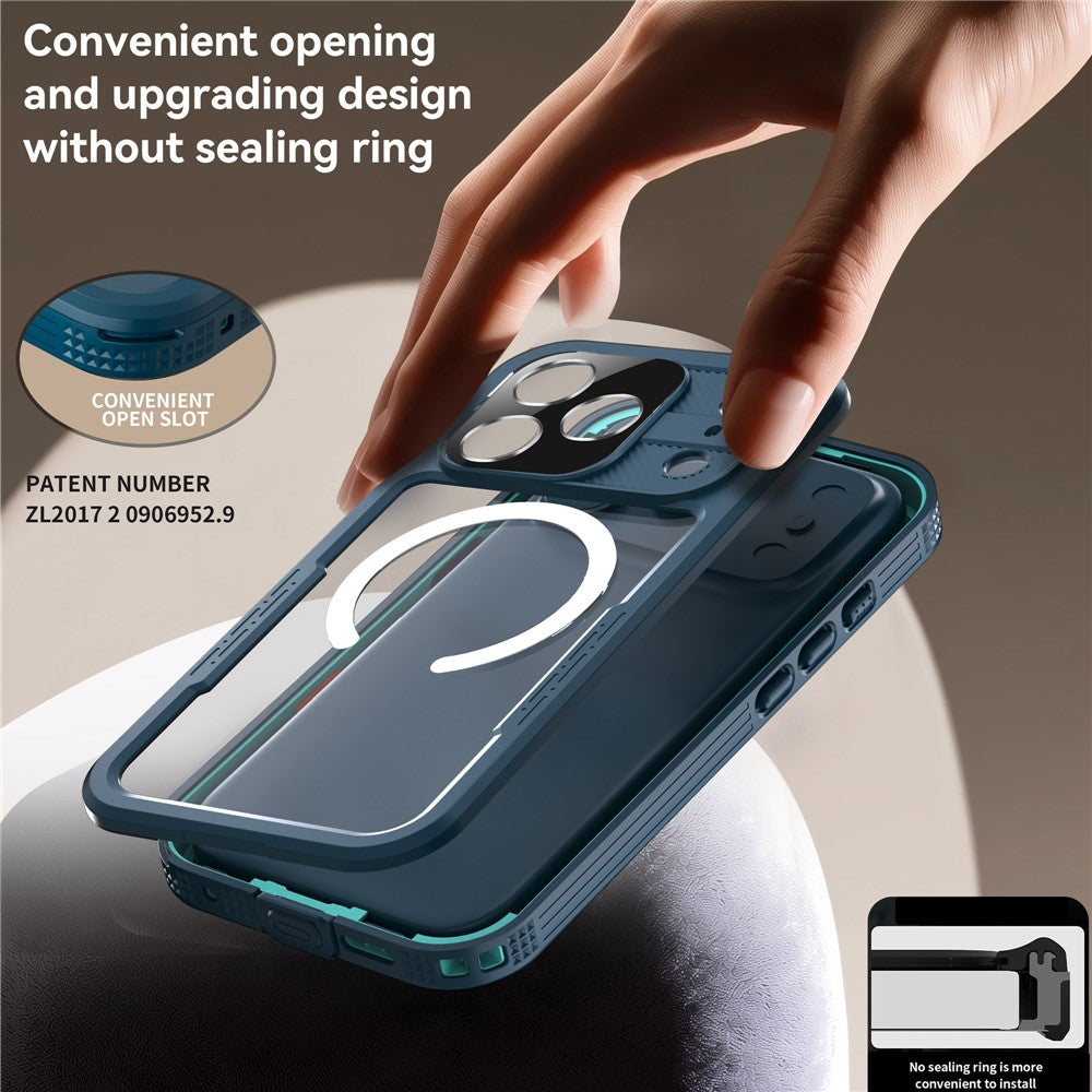 SHELLBOX For iPhone 17 Pro IP68 Waterproof Case Compatible with MagSafe Clear Phone Cover