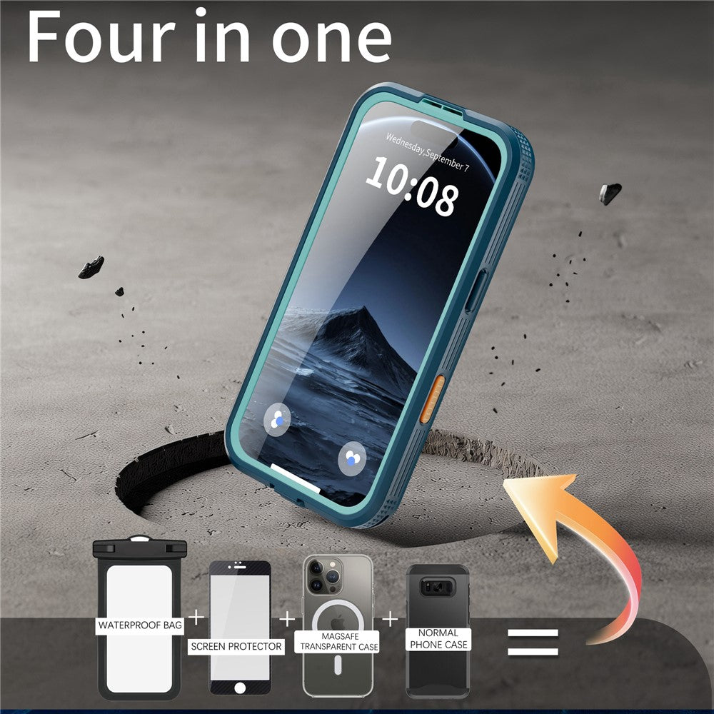 SHELLBOX For iPhone 17 Pro IP68 Waterproof Case Compatible with MagSafe Clear Phone Cover