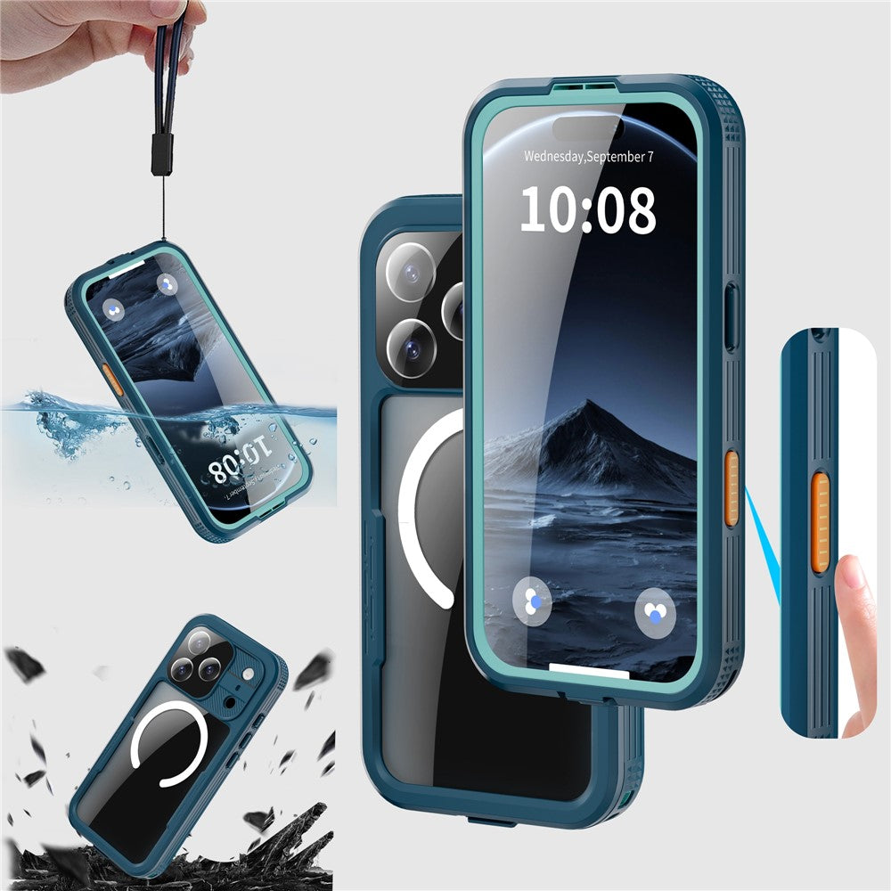 SHELLBOX For iPhone 17 Pro IP68 Waterproof Case Compatible with MagSafe Clear Phone Cover