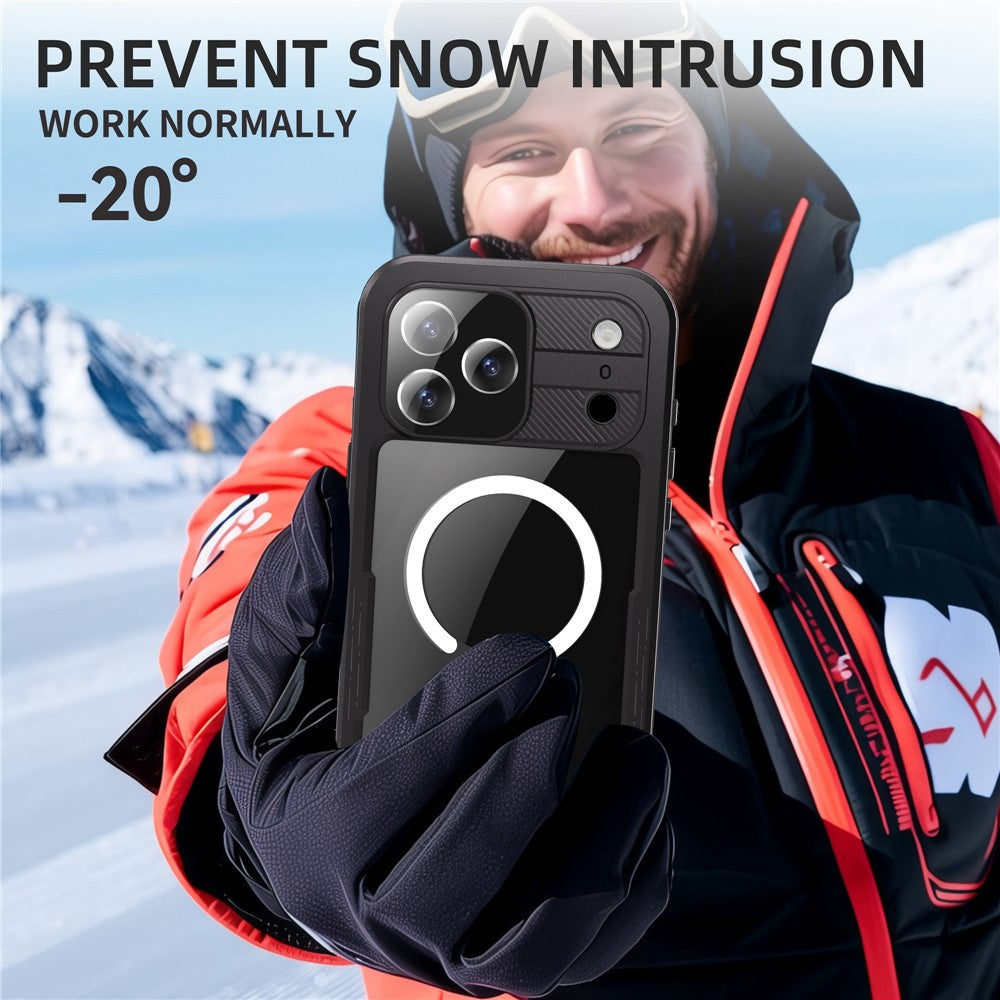 SHELLBOX For iPhone 17 Pro Max IP68 Waterproof Case Compatible with MagSafe Clear Phone Cover