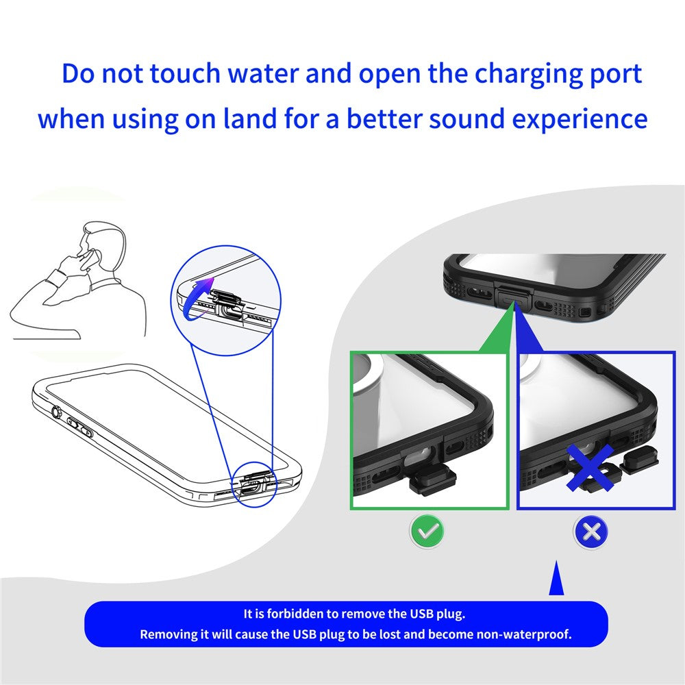 SHELLBOX For iPhone 17 Pro Max IP68 Waterproof Case Compatible with MagSafe Clear Phone Cover