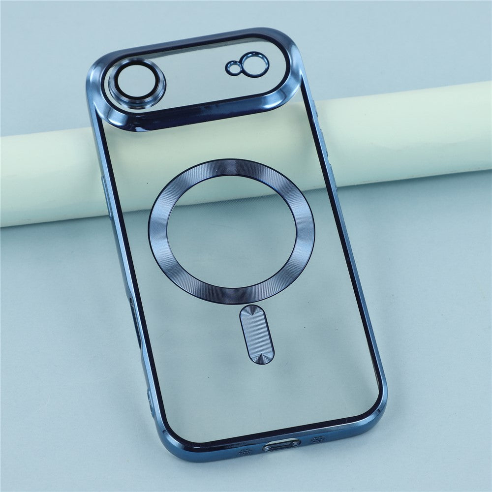 For iPhone Air Magnetic Case CD Veins Glass Lens Guard TPU Phone Back Cover