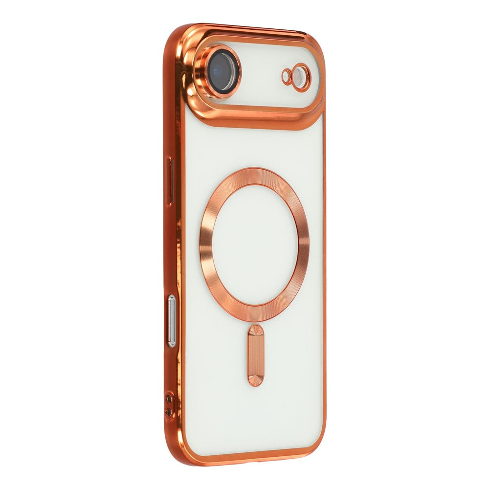 For iPhone Air Magnetic Case CD Veins Glass Lens Guard TPU Phone Back Cover