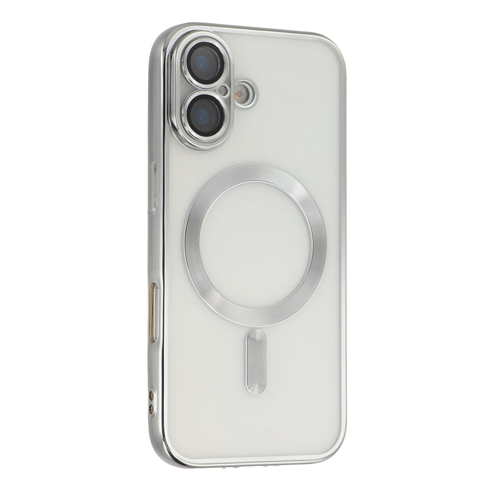 Coque magnétique pour iPhone 17 avec protection d'objectif en verre trempé et coque arrière en TPU.