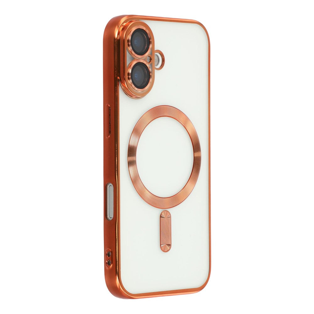 Coque magnétique pour iPhone 17 avec protection d'objectif en verre trempé et coque arrière en TPU.