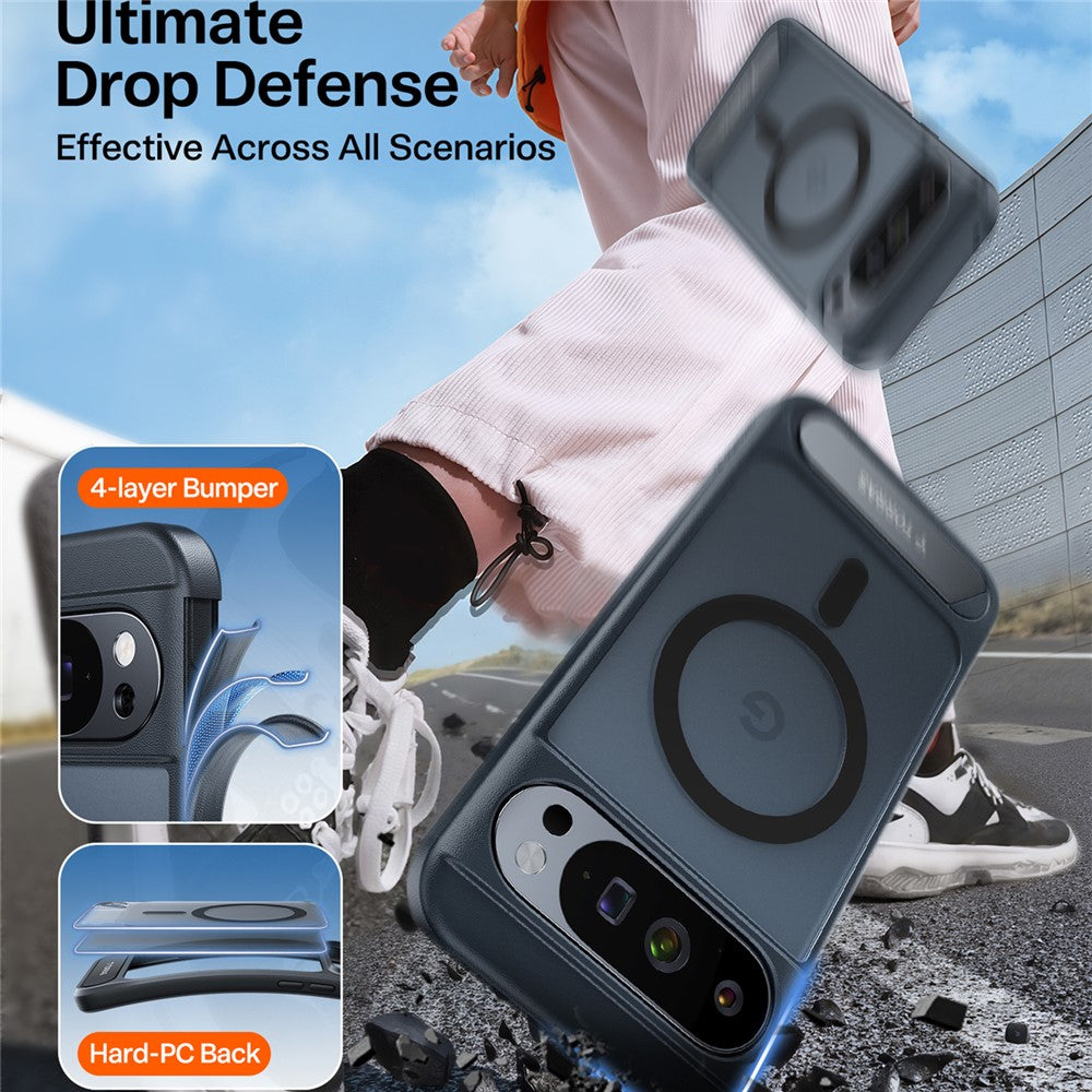 TORRAS Ostand L1 Series For Google Pixel 10 Pro XL Case Kickstand TPU + PC Phone Cover Compatible with MagSafe