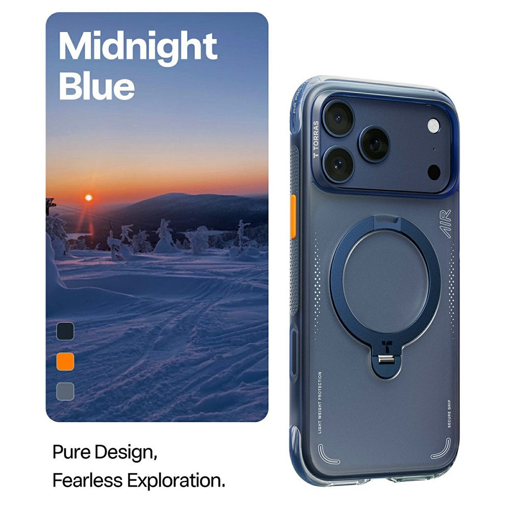 TORRAS Ostand Q3 Air Series – Coque pour iPhone 17 Pro Max avec Support Intégré