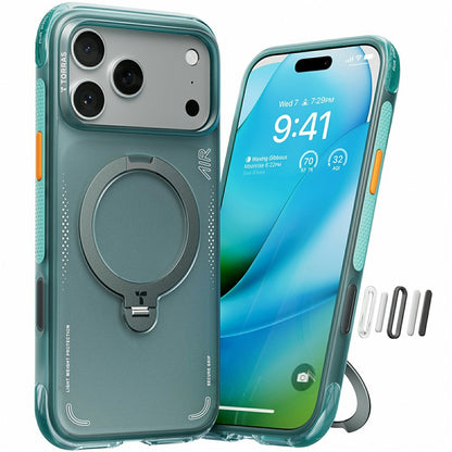 TORRAS Ostand Q3 Air Series For iPhone 17 Pro Max Case with Kickstand Compatible with MagSafe Shockproof PC + TPU Phone Cover