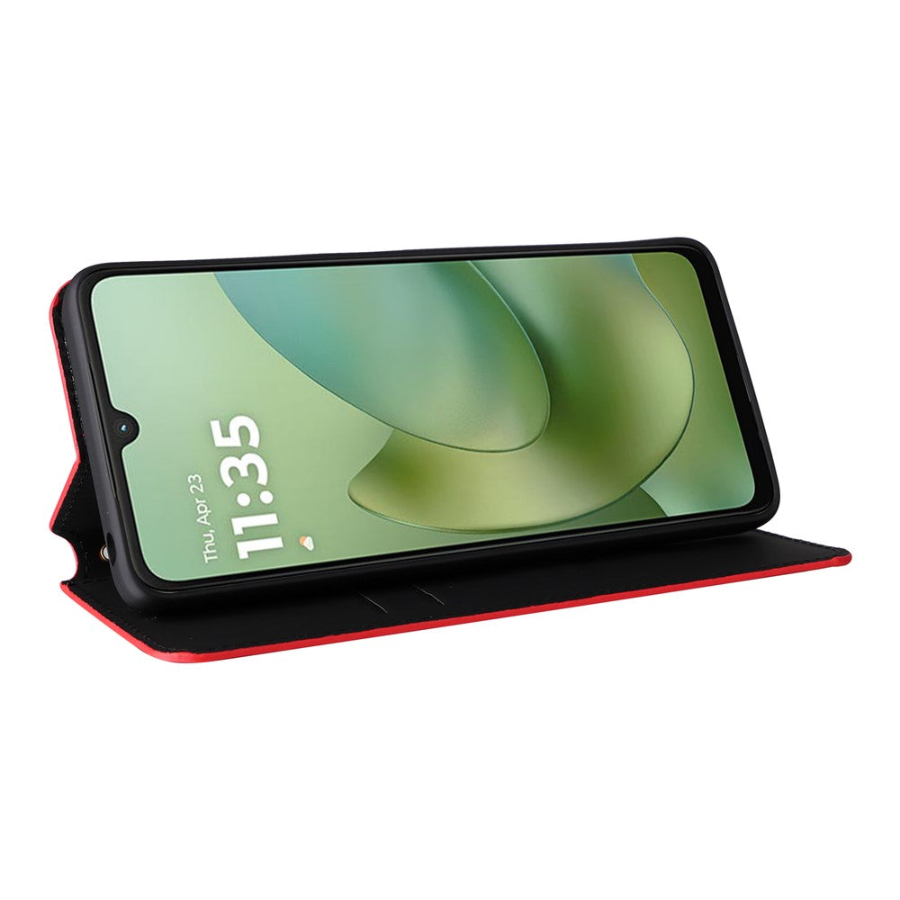 For Motorola Moto G06 4G  /  G06 Power 4G Case Wallet Rhombus Imprinted Leather Phone Cover