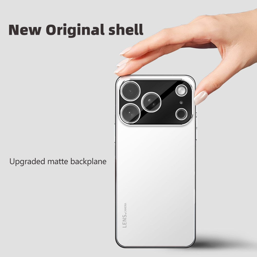 Coque pour iPhone 17 Pro en acrylique, TPU et métal anti-rayures avec cadre électroplaqué