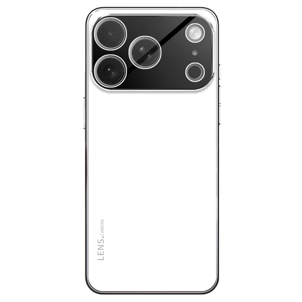 Coque pour iPhone 17 Pro Max en acrylique, TPU et métal anti-rayures avec cadre électroplaqué