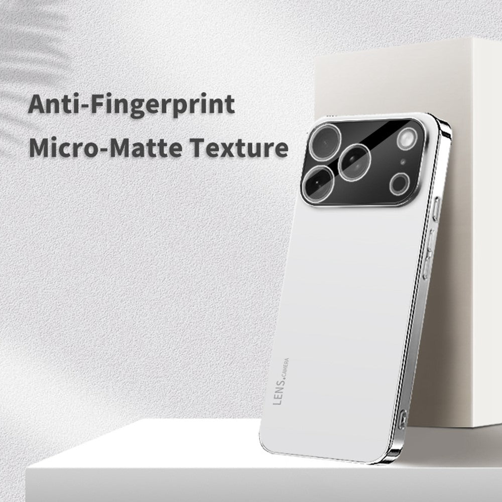 Coque pour iPhone 17 Pro Max en acrylique, TPU et métal anti-rayures avec cadre électroplaqué