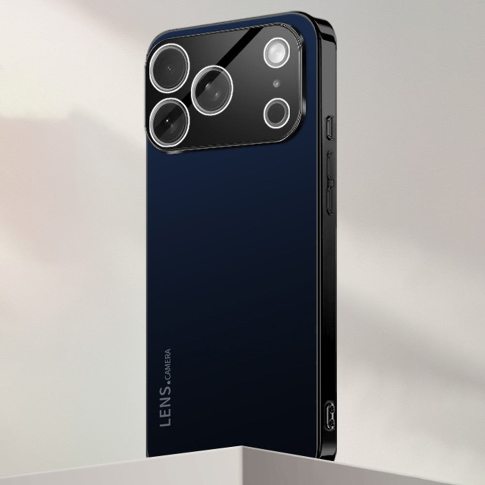 Coque pour iPhone 17 Pro Max en acrylique, TPU et métal anti-rayures avec cadre électroplaqué