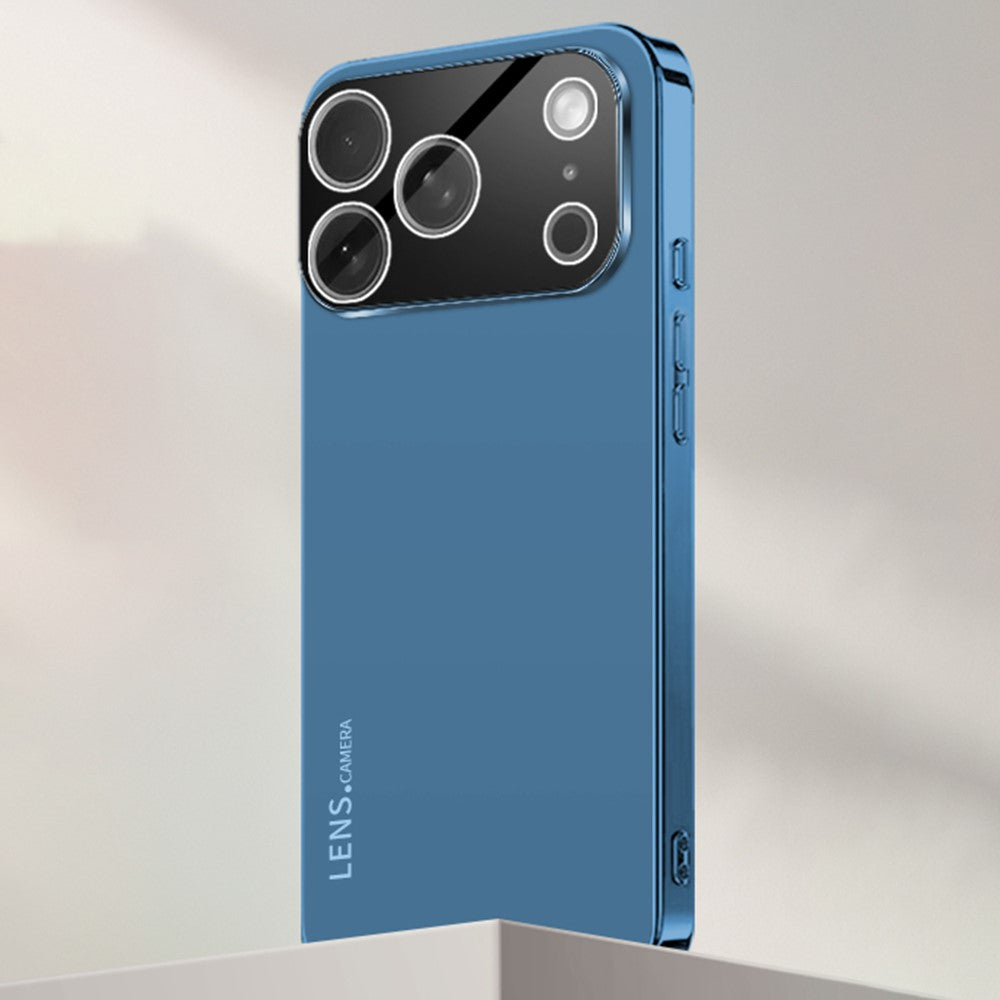 Coque pour iPhone 17 Pro Max en acrylique, TPU et métal anti-rayures avec cadre électroplaqué