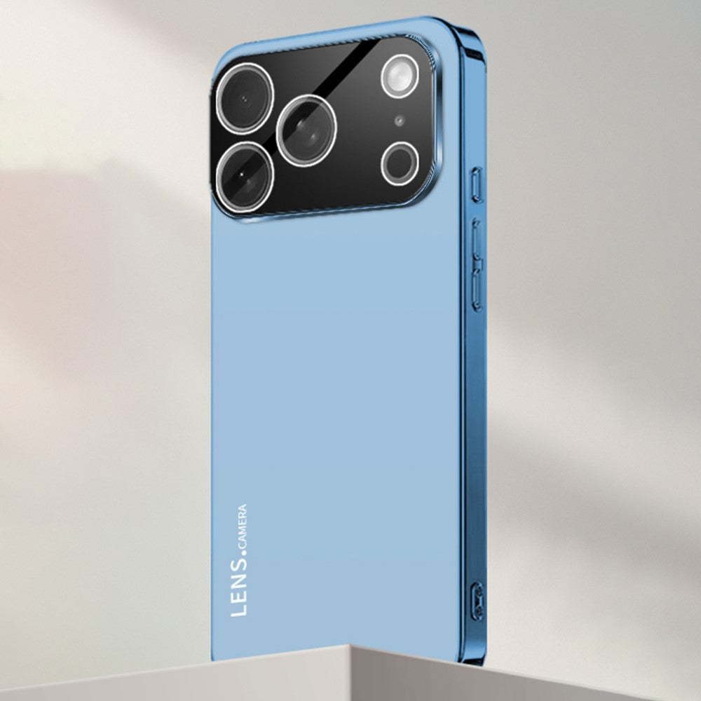 Coque pour iPhone 17 Pro Max en acrylique, TPU et métal anti-rayures avec cadre électroplaqué