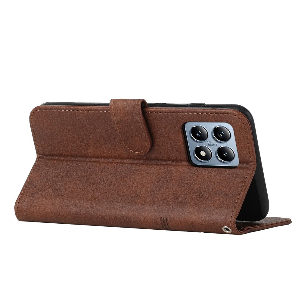 For Xiaomi 15T Leather Phone Case Foldable Stand Wallet Flip Cover with Strap