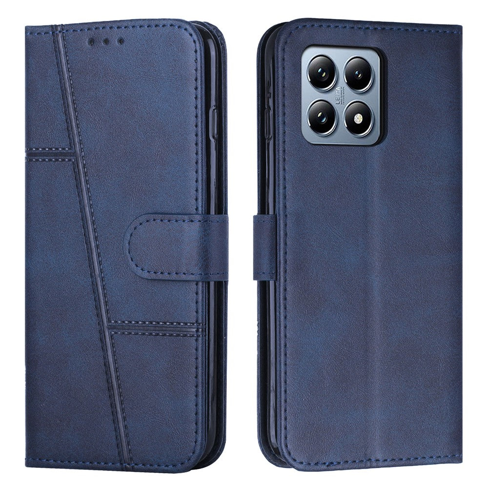 For Xiaomi 15T Leather Phone Case Foldable Stand Wallet Flip Cover with Strap