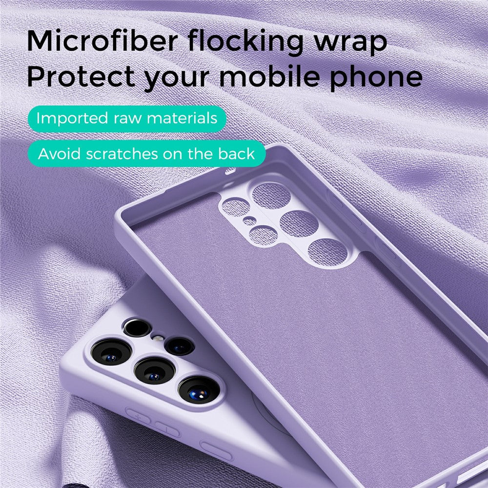 ABEEL For Samsung Galaxy S25 Ultra Case Compatible with MagSafe Skin Touch Liquid Silicone Phone Back Cover