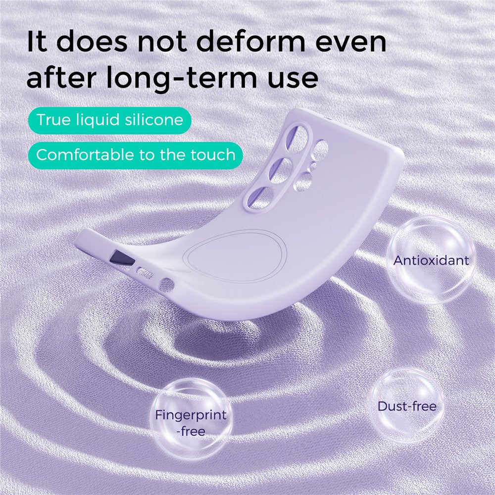 ABEEL For Samsung Galaxy S25 Ultra Case Compatible with MagSafe Skin Touch Liquid Silicone Phone Back Cover